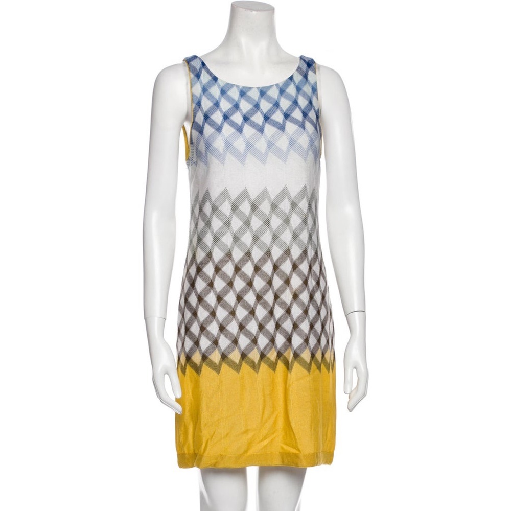 Missoni Blue, Gray, and Yellow Mini Dress